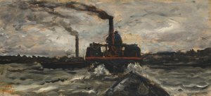 Barco de rio, c.1860 de Charles Francois Daubigny