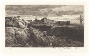 Ruínas do castelo de Cremieux de Charles Francois Daubigny