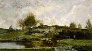 Comporta no Vale Optevoz, 1854 de Charles Francois Daubigny