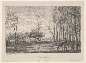 Pôr do sol, 1859. de Charles Francois Daubigny