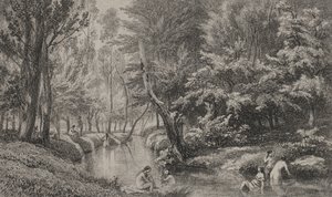 Os banhistas de Charles Francois Daubigny
