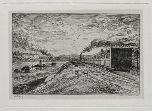 A viagem de barco: A partida O retorno, 1861. de Charles Francois Daubigny
