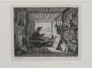 A viagem de barco: o estúdio no barco de Charles Francois Daubigny