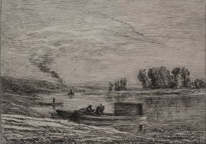O Barco em Conflans de Charles Francois Daubigny