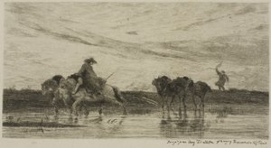 Os Cavalos Dray de Charles Francois Daubigny