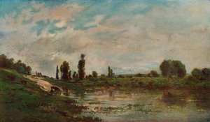 O lugar para beber, c1827-1878, 1906-7 de Charles Francois Daubigny