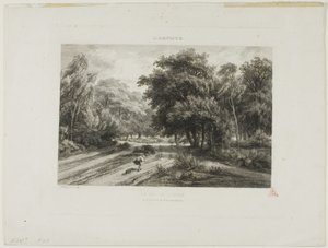 O ninho de águia na floresta de Fontainebleau de Charles Francois Daubigny