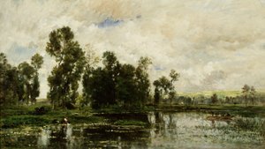 A beira da lagoa de Charles Francois Daubigny