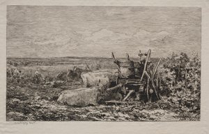 A colheita da uva, 1865. de Charles Francois Daubigny