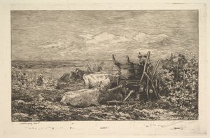 A lembrança da colheita do Morvan, 1865. de Charles Francois Daubigny