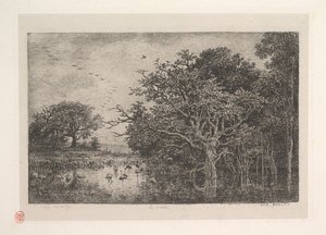 Os pântanos, 1851. de Charles Francois Daubigny