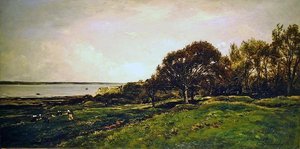 O Pré des Graves em Villerville de Charles Francois Daubigny