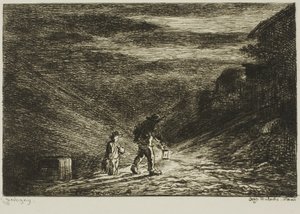 A procura de uma pousada de Charles Francois Daubigny