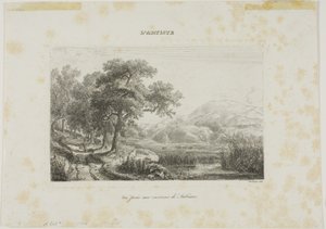 Vista tirada perto de Subiaco de Charles Francois Daubigny