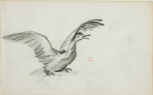 Dueto selvagem (anverso); duas figuras femininas nuas de pé em nichos (verso) de Charles Francois Daubigny
