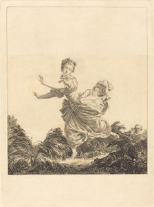 La fuite a dessein de Charles François Adrien Macret after Jean Honoré Fragonard
