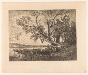 Paisagem com gado de vadias
Le gué de Charles François Daubigny (attributed to)