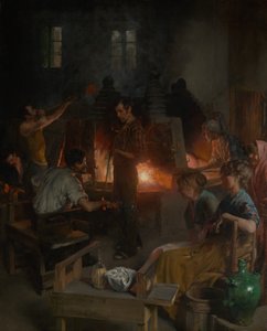 Sopradores de vidro de Murano, 1886.