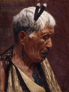 Olhando para trás - Wiripine Ninia, uma Chefe de Gabinete de Ngatiawa de Charles Frederick Goldie