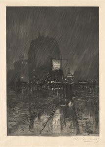 Uma noite chuvosa, Madison Square, 1890.
