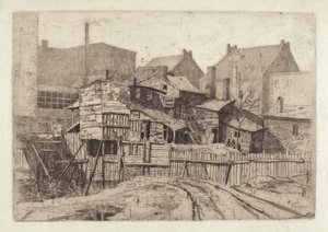 Casa de madeira sem título na cidade, década de 1880.