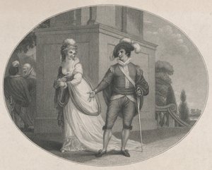 Beatrice e Benedick Shakespeare, Muito Barulho por Nada, Ato 4, Cena 1, Au..., 12 de agosto de 1784. de Charles Gauthier Playter