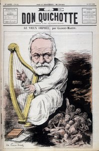 O Velho Orfeu: desenho animado sobre Victor Hugo e a Rússia - por Gilbert-Martin (Gilbert Martin), em "Don Quixote de 23/06/1882