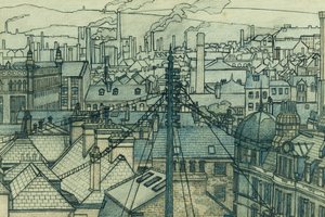 Telhados de Leeds de Charles Ginner