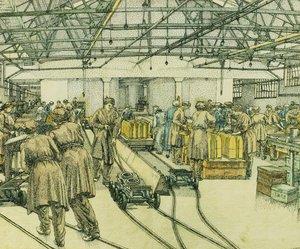 A Fábrica de Enchimento, Hereford de Charles Ginner