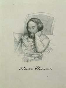 Retrato do poeta Heinrich Heine 1797-1856, 1851 de Charles Gleyre