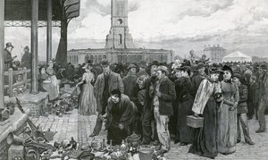 Um dia de feira de Londres no Mercado de Gado Metropolitano de Charles Green