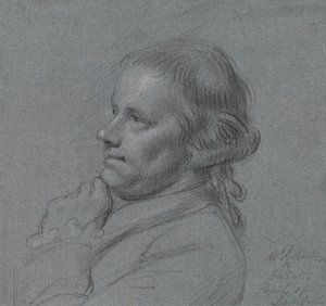 Estudo do retrato de John Inigo Richards, R.A. de Charles Grignion