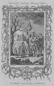 A Batalha de Agincourt, nomeada por Henrique V, 1773. de Charles Grignion