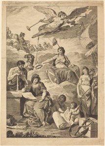História da coroação da Britânia de Charles Grignion, after Conrad Martin Metz