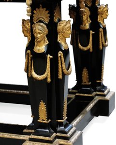 Mesa Napoleão III, desenhada por Jean Brandely, marchetaria de E. Varlot, Paris, c.1850-75 de Charles Guillaume Diehl