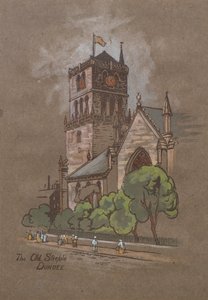 The Old Steeple, Dundee (impressão colorida à mão)