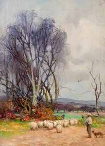 Vista da Strathmartine Road, Downfield, Dundee (óleo sobre tela)
