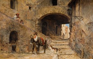 Anticoli Corrado nas montanhas de Sabine, 1883 de Charles H. Poingdestre
