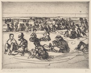 Na praia de Charles H. Woodbury