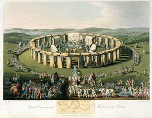 Grande Festival Convencional dos Bretões, aquatinted e pub. por Robert Havell (1769-1832) 1815 (aquatinta) de Charles Hamilton Smith