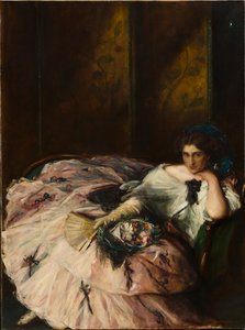 Lembrança de um Baile Internacional Retrato de Miss Kathleen Bruce, 1907.
