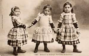 Antigos postais/Crianças de Guengat/Finistere/Brittany/França de Augustus Kollner