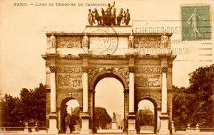 Cartão Postal/Arc de Triomphe du Carrousel/Paris/Seine/Ile de France/France de Augustus Kollner