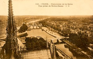 Cartão postal/Seine de Notre Dame/Paris/Seine/Ile de France/France de Augustus Kollner