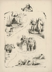 Página de Provérbios com imagens de Charles H Bennett de Charles Henry (after) Bennett
