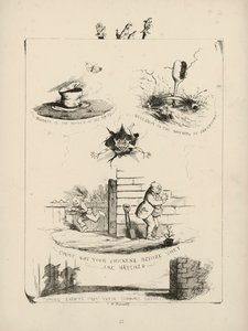 Página de Provérbios com imagens de Charles H Bennett de Charles Henry (after) Bennett