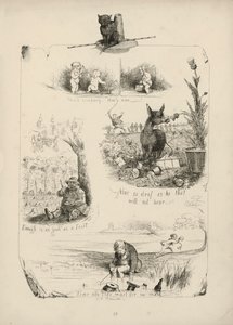 Página de Provérbios com imagens de Charles H Bennett de Charles Henry (after) Bennett