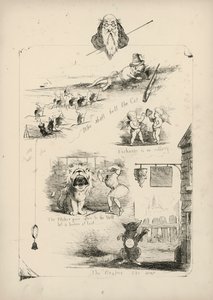 Página de Provérbios com imagens de Charles H Bennett de Charles Henry (after) Bennett