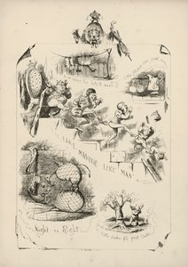 Página de Provérbios com imagens de Charles H Bennett de Charles Henry (after) Bennett