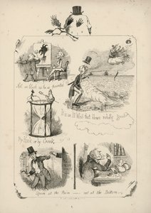 Página de Provérbios com imagens de Charles H Bennett de Charles Henry (after) Bennett